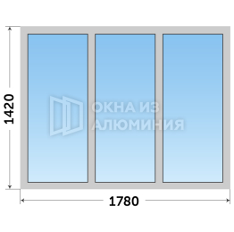 Стеклопакет металлический алюминиевый AL-802